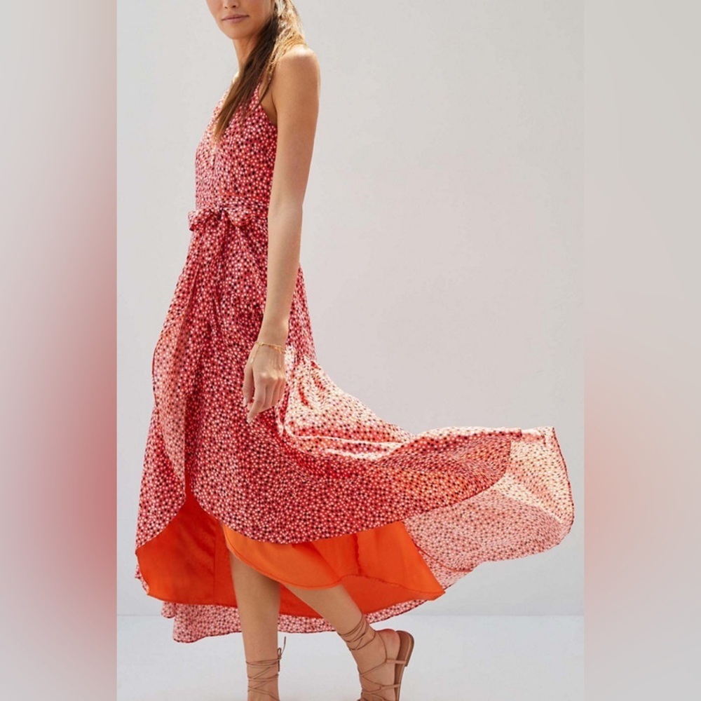 Anthropologie Flutter Wrap Midi Dress by Hutch